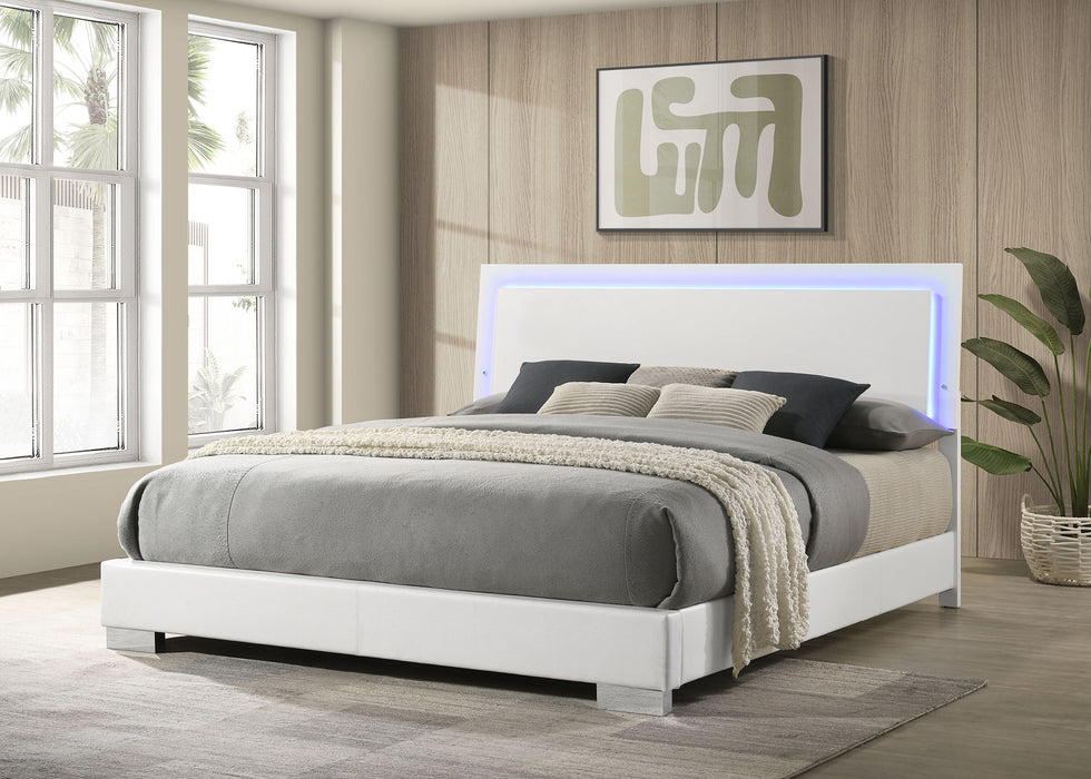 Felicity Panel Bed with LED Lighting