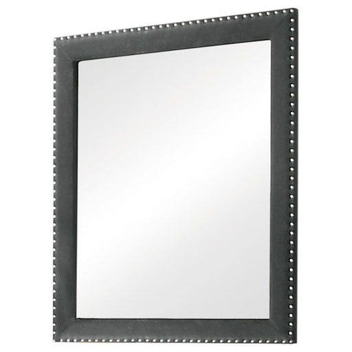 Melody Rectangular Upholstered Dresser Mirror Grey image