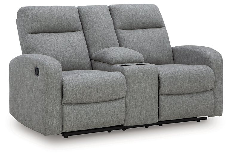 Gauntlet Reclining Loveseat with Console