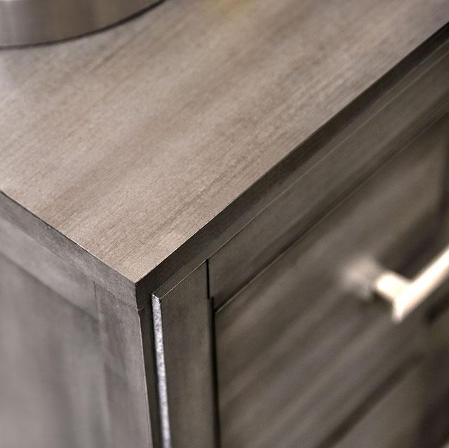 Berenice Espresso Night Stand White, Gray, & Espresso