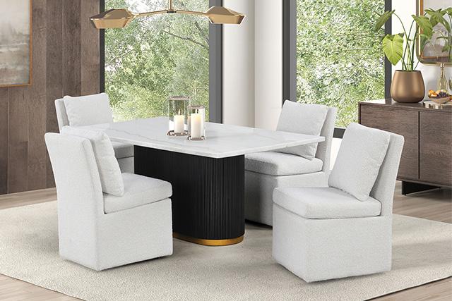 Morges 5 Pc Dining Table Set Black