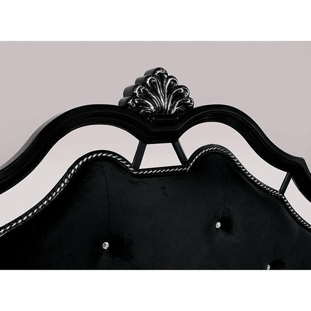 Azha Black Queen Bed