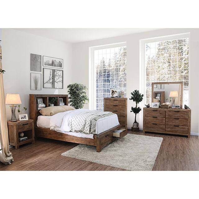 Mcallen Weathered Light Oak Queen Bed