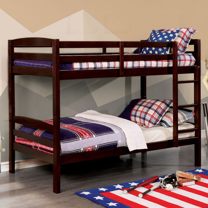 Elaine Wire-Brushed Warm Gray Twin/Twin Bunk Bed image