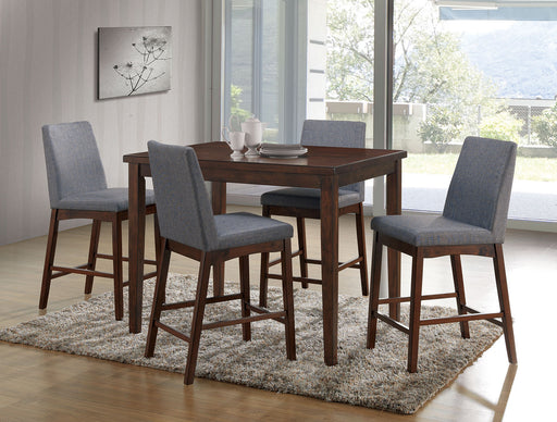 Marten Brown Cherry/Gray 5 Pc. Counter Ht. Dining Table Set image