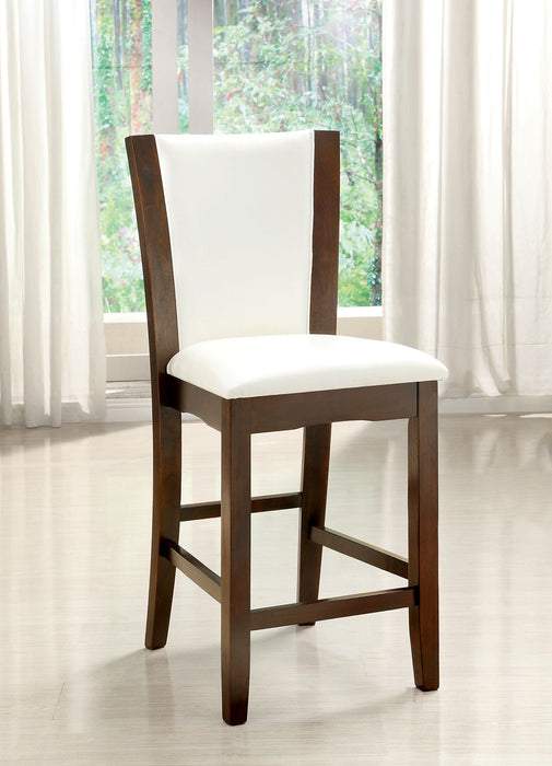 Manhattan III Dark Cherry/White Counter Ht. Chair, White (2/CTN) image