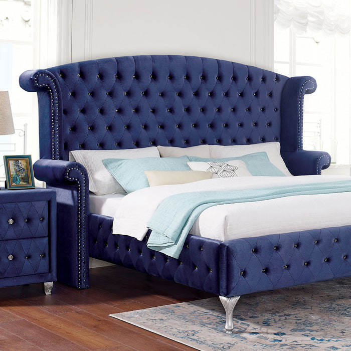 ALZIR Queen Bed, Blue image